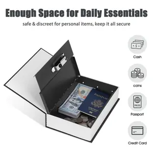 Size Dictionary Diversion Book Safe Password Lock Secret Stash Box Home Bookshelf Hidden Money Piggy Bank Storage Case