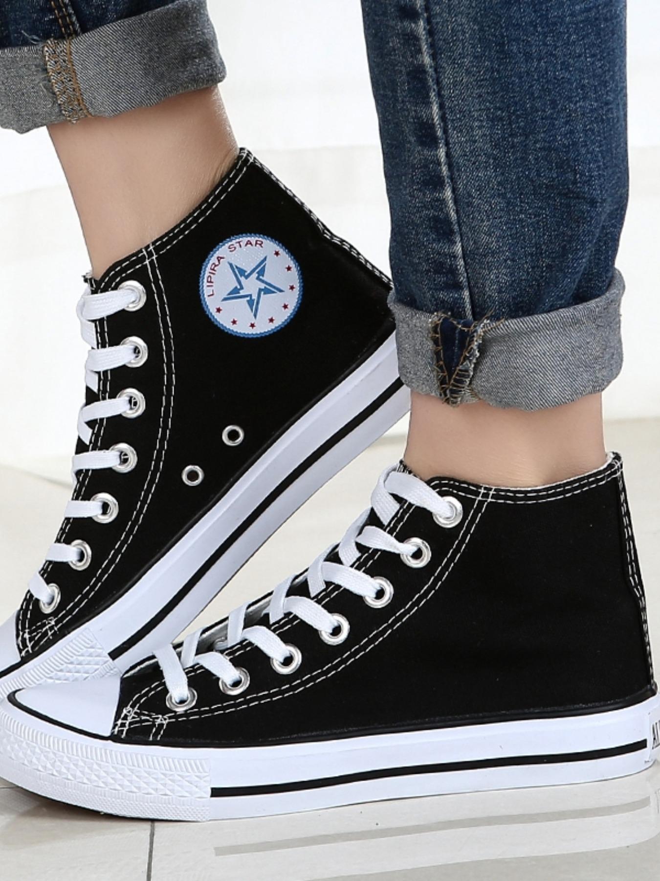 Spring Summer Couples Canvas Shoes, Cthulhu Style High Top Soft Sole, Comfortable Men's Casual Sneakers, All Season Outdoor Sports Shoes