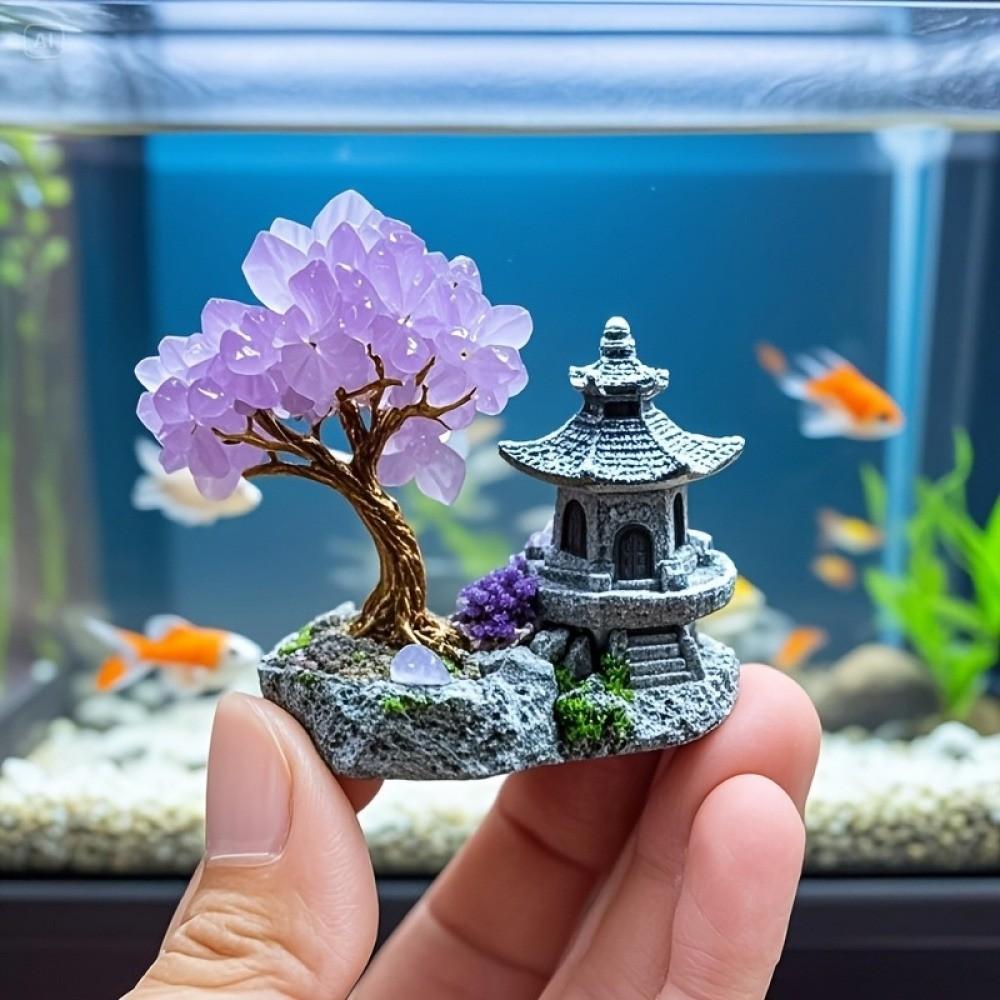 Crystal Tree Ornament for Car Use, Feng Shui Lucky Tree, Home and Office Decor, DIY Handmade Decoration, Ideal Christmas Gift