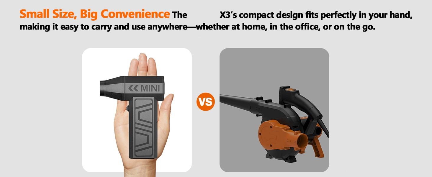 Turbo Jet Blower Cordless Air Duster 130,000RPM Cordless Electric Compressed Air Duster Mini Turbine Fan, Violent Fan for Keyboard Computer Cleaning