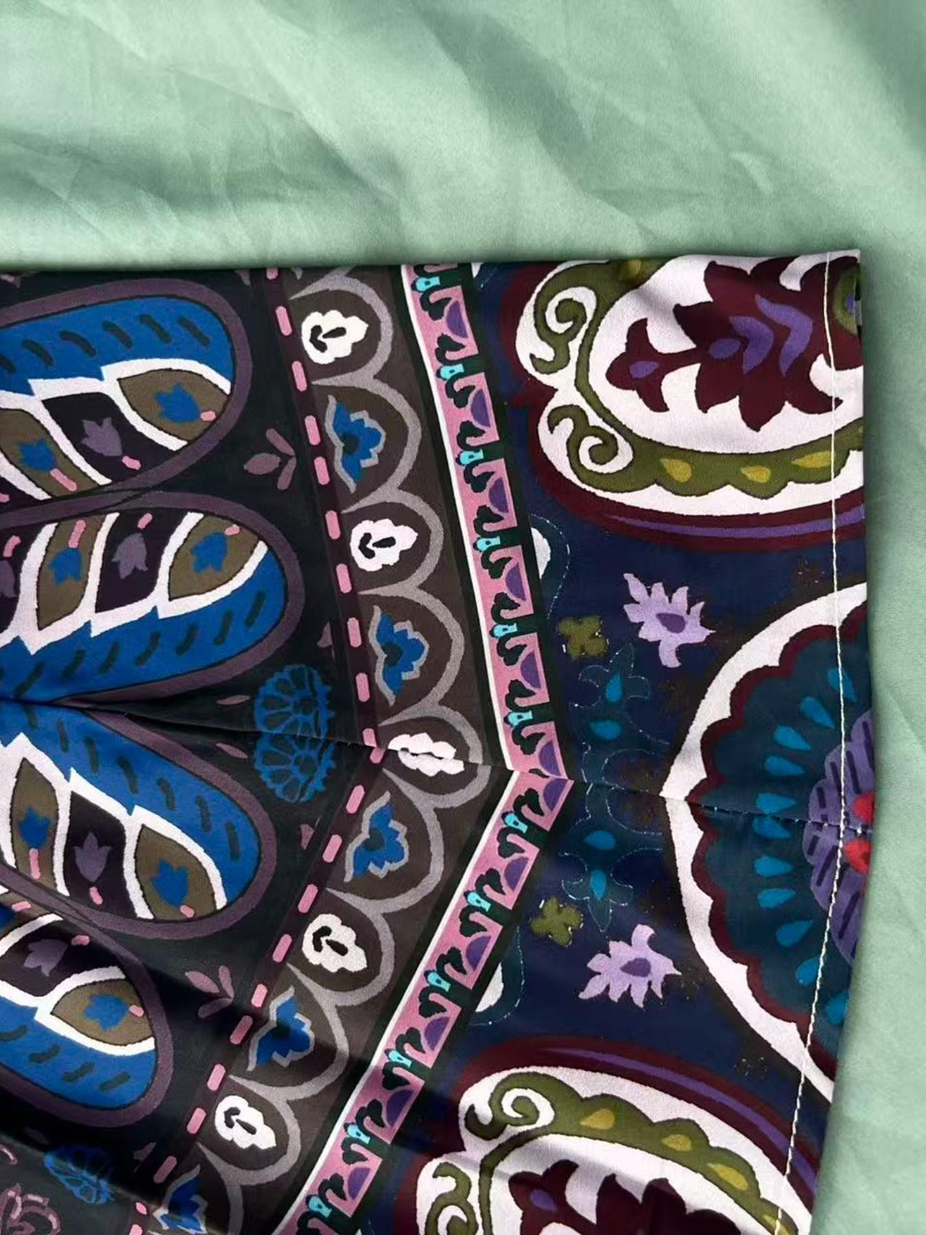 Middle Eastern Eid Limited Edition Multi-Color Patchwork Vintage Paisley Print Robe, Women's Loose Abaya Dress, Elegant Traditional Attire