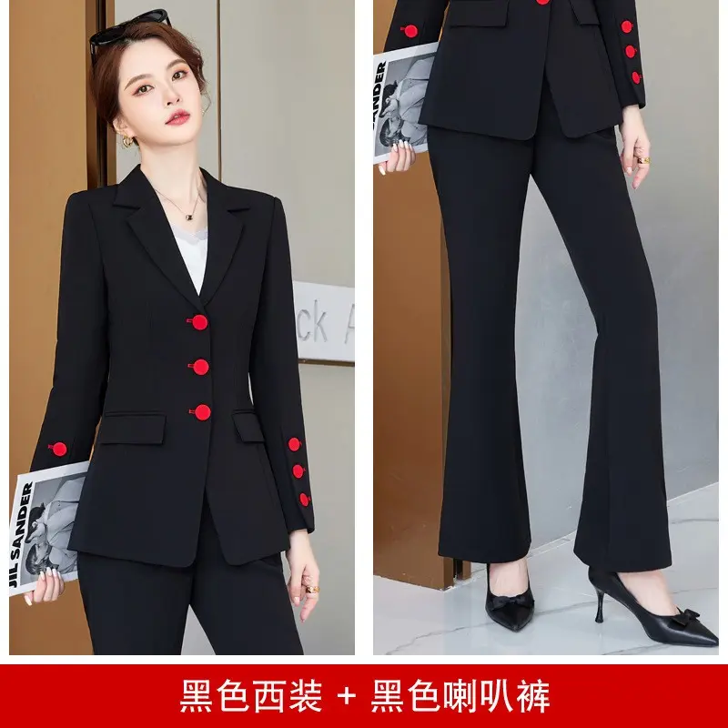 Black jacket+pants