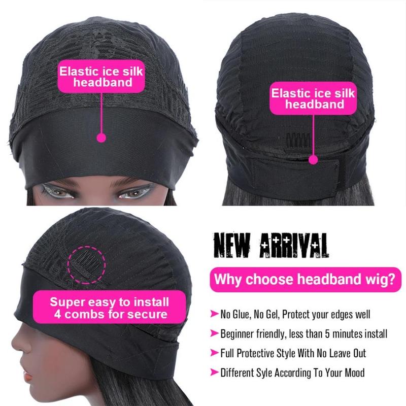 Bling Hair 180% Density Headband Wig Human Hair Kinky Curly No Glue Full Machine Made Brazilian Remy Human Hair Wigs For Women Glueless Design