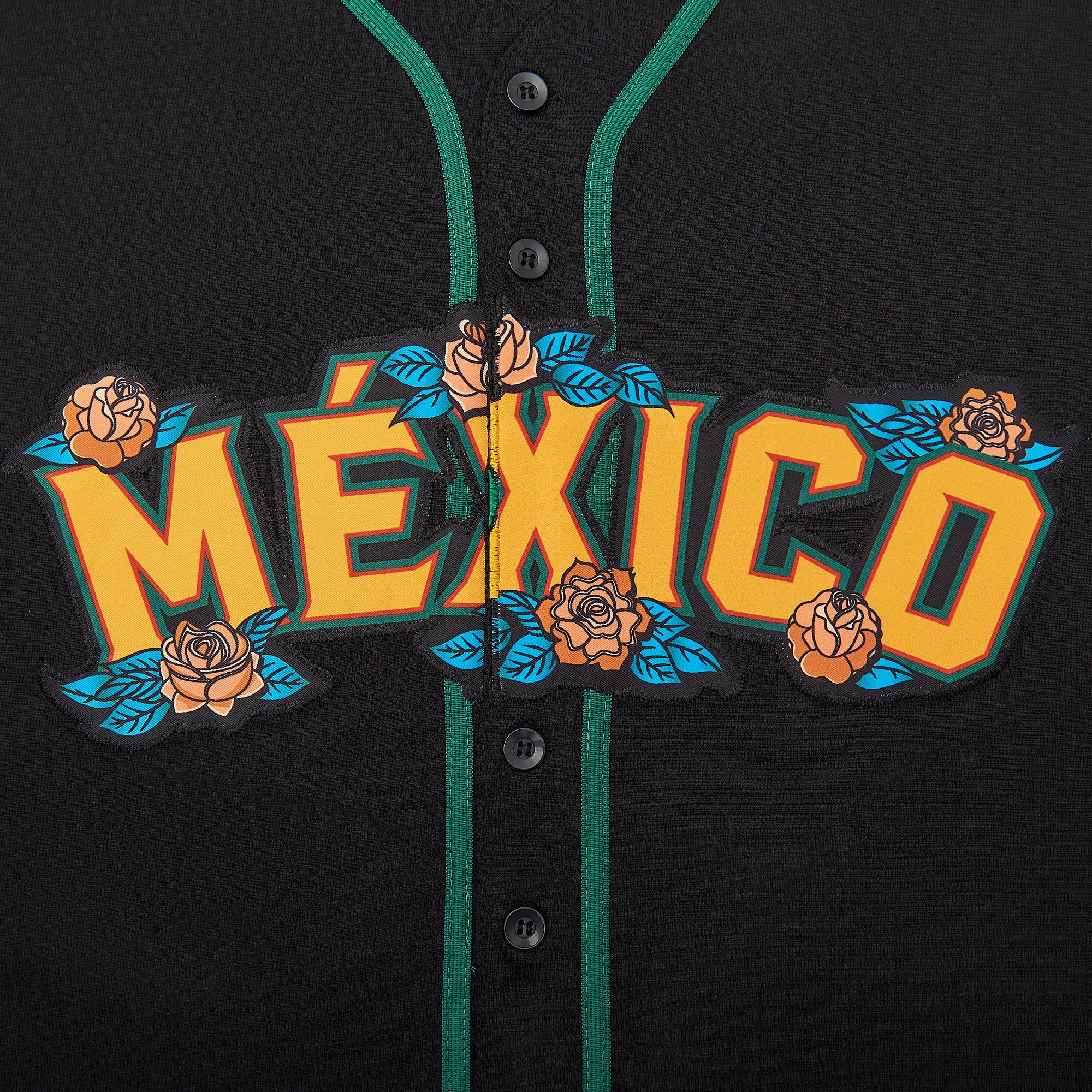 Men's Mexico Guadalupe Embroidered Baseball Jersey,Button Short Sleeve Sports Jersey,Loose Breathable Soft Comfort V-Neck Top,Gift for Game Day