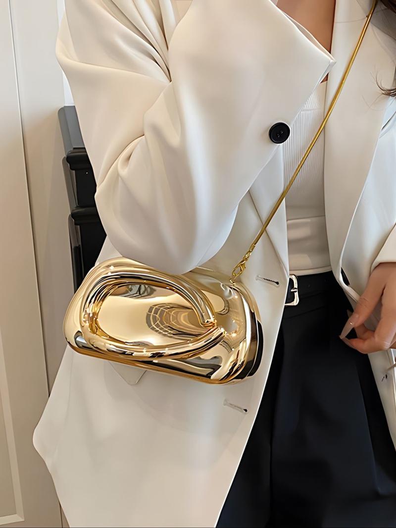 Women's Elegant Chain Strap Evening Bag, ExquisiteTrendy Clutch Bag, Fashionable Bag for Party Decoration，Christmas Gift, Valentine's Day Gift, Ideal Gift, Elegant Purse