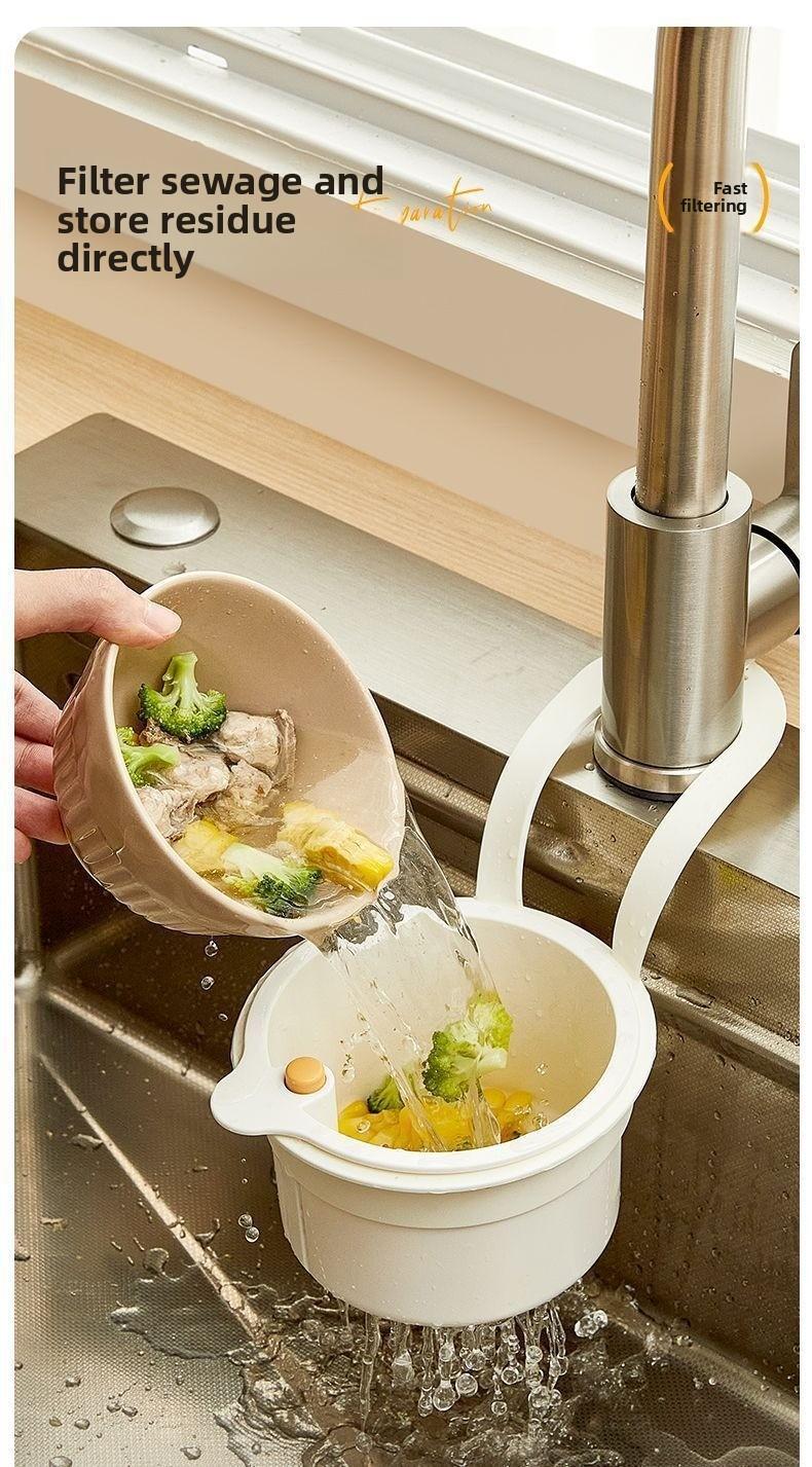 Cheap Kitchen Gadgets Alert! Hangable Kitchen Sink Drainage Strainer, Push- Push Auto Dump Basket, Multi-Functional Sink Strainer Lift Basket for Kitchen Garbage Collector kitchen gadgets
