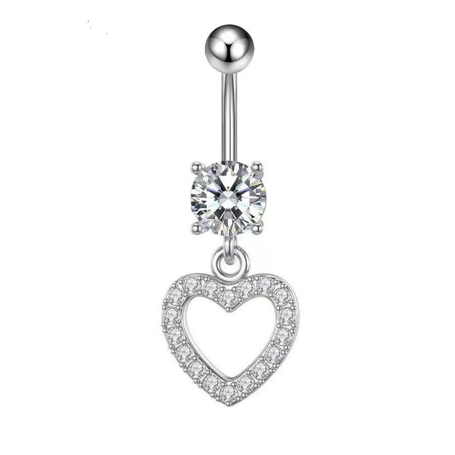 14G 10mm Navel Piercing Jewelry Set, CZ Belly Button Rings, Dangle Butterfly Heart Bowknot Belly Piercing for Women Girls, Hypoallergenic Navel Barbell Body Jewelry for Summer Beach