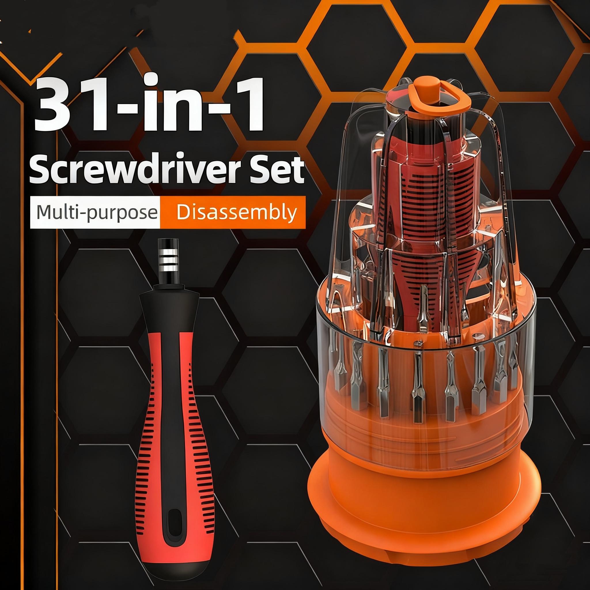 Multifunctional Screwdriver Set 31-In-1, Durable Precision Tools for Home & Office Use, Essential Repair Kit for Electronics & Hardware