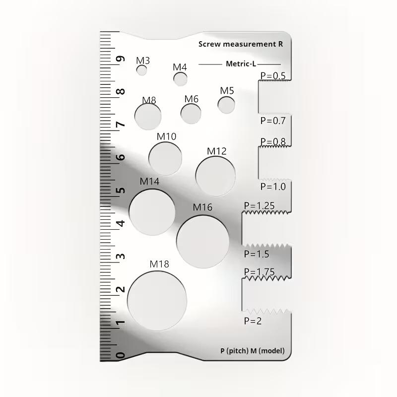 1pc Metal Solid Screw and Bolt Measuring Caliper, Durable Precision Tool for Accurate Thread and Distance Measurement, Ideal Father's Day Gift