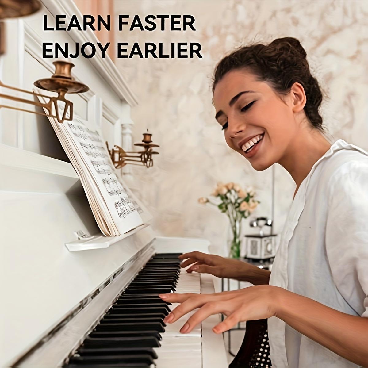 Easy Learn Beginner Piano Notes, 88 Key Full Range, Detachable Reusable Keyboard Guide with Color Labels, Perfect for Scales Practice