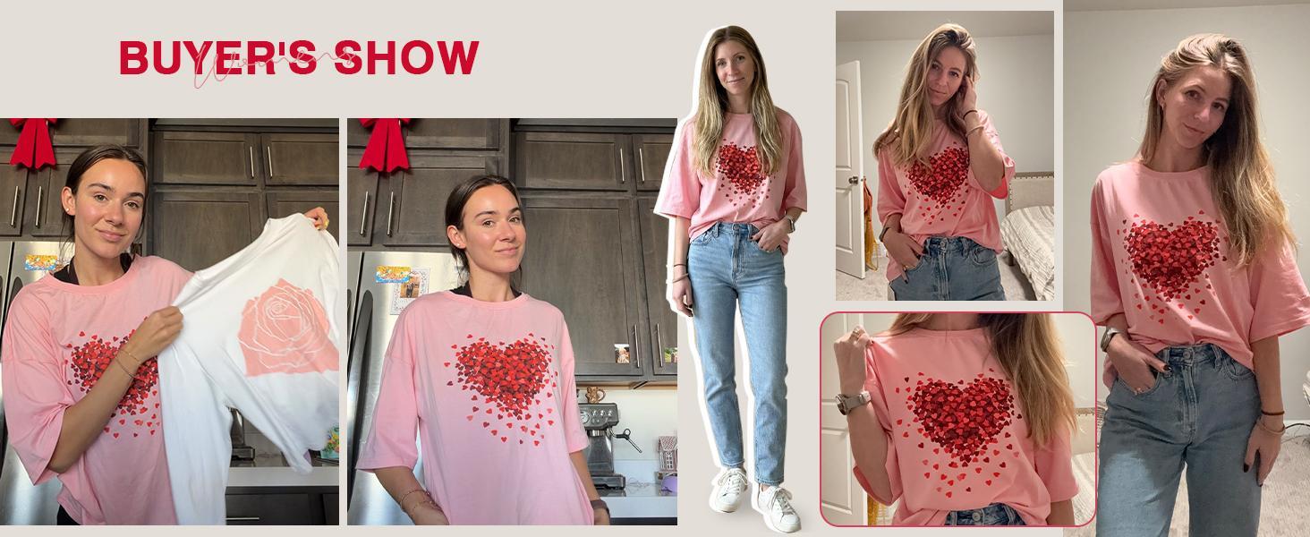 Imily Bela Womens 2026 New Oversized Half Sleeve T-Shirts Summer Casual Crew Neck Tunic Tops Loose Fit Boxy Basic Tees