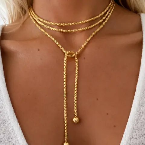 Fashionable Minimalist Layered Long Necklace for Women, Perfect for Daily Wear, Parties, Travel, Gift for Girlfriend or Mom, Stacking Necklace