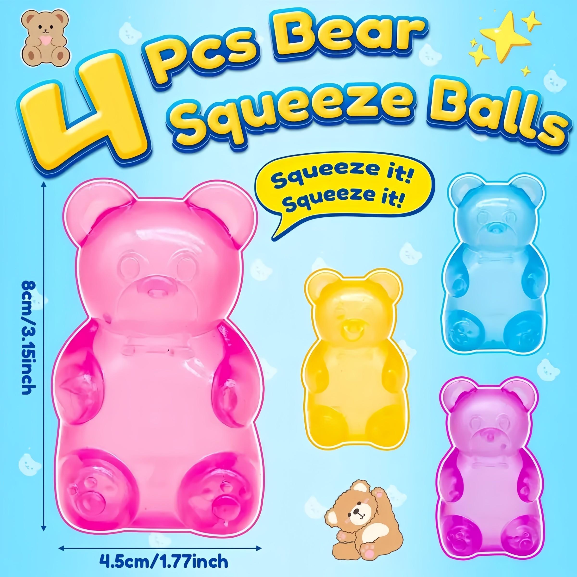 Soft Candy Bear Sensory Stress Relief Toy, Jelly Filled Squeeze Toy, Pressure Release Toy, Birthday Gift, Gift Bag Fillers