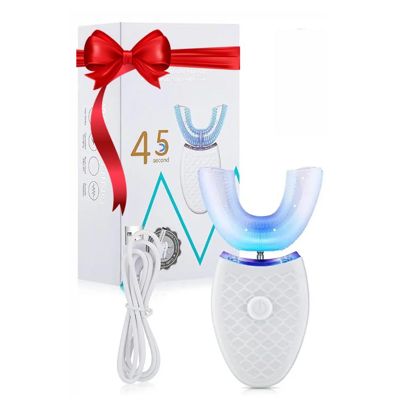 Ultrasonic Electric Toothbrush, Cordless Teeth Cleaner, 1 Box 360 Degree Oral Cleaning Toothbrush with Replacement Brush Head, Waterproof Toothbrushes for Adults