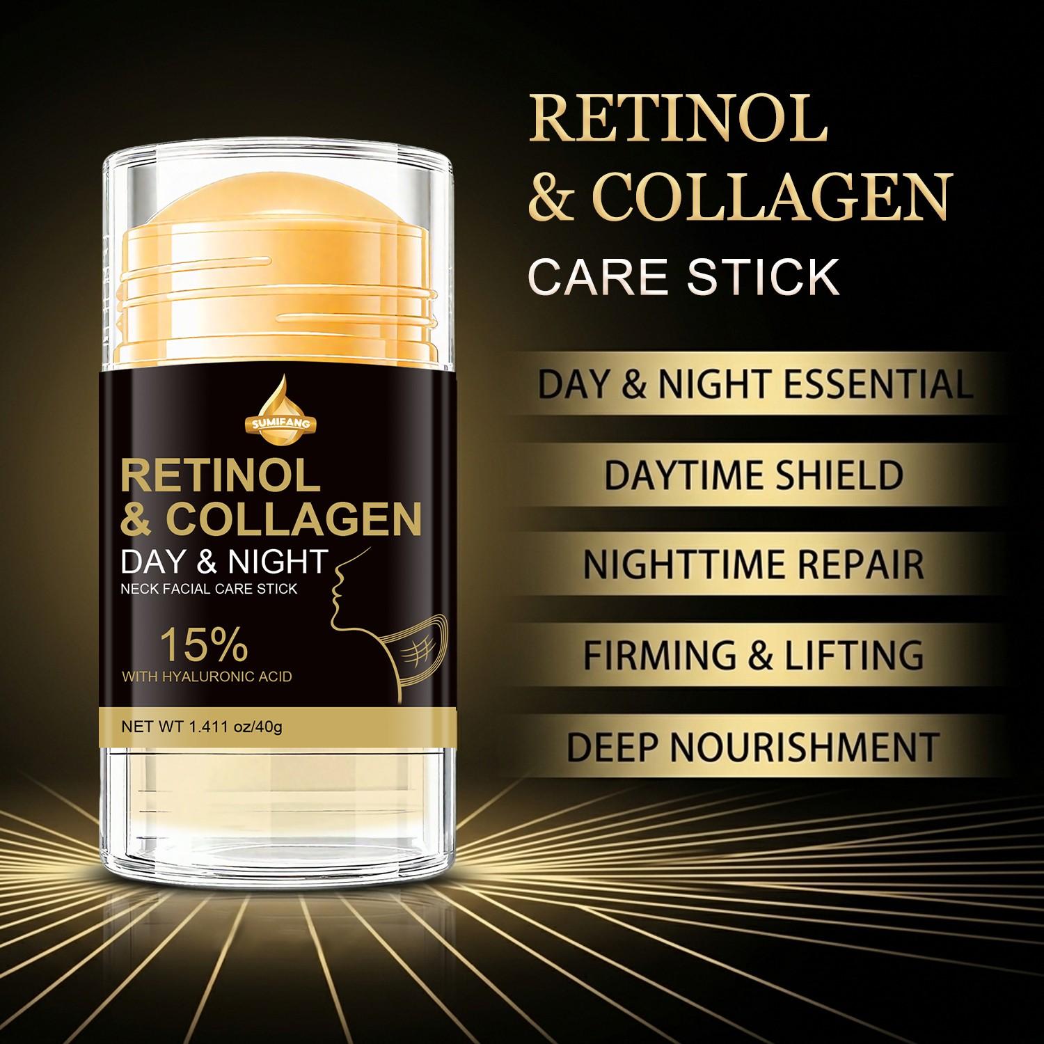 SUMIFANG Retinol Neck & Face Care Stick 40g | Retinol + Hyaluronic Acid + Collagen | Visibly Reduces Neck Lines & Firms the Jawline | Targets Neck & Face | Ideal for Visible Neck Lines / "Tech Neck" | Suitable for All Skin Types | Neck Firming Stick