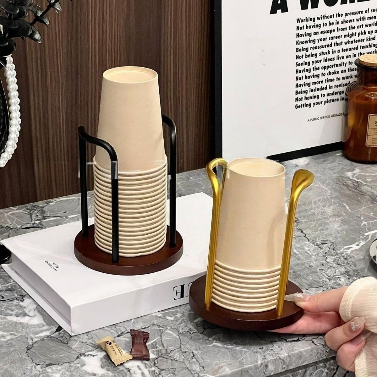 Practical Paper Cup Holder for Home and Coffee Shop, Multi-Functional Dispenser for Disposable Cups, Ideal for Storing Milk Tea and Coffee