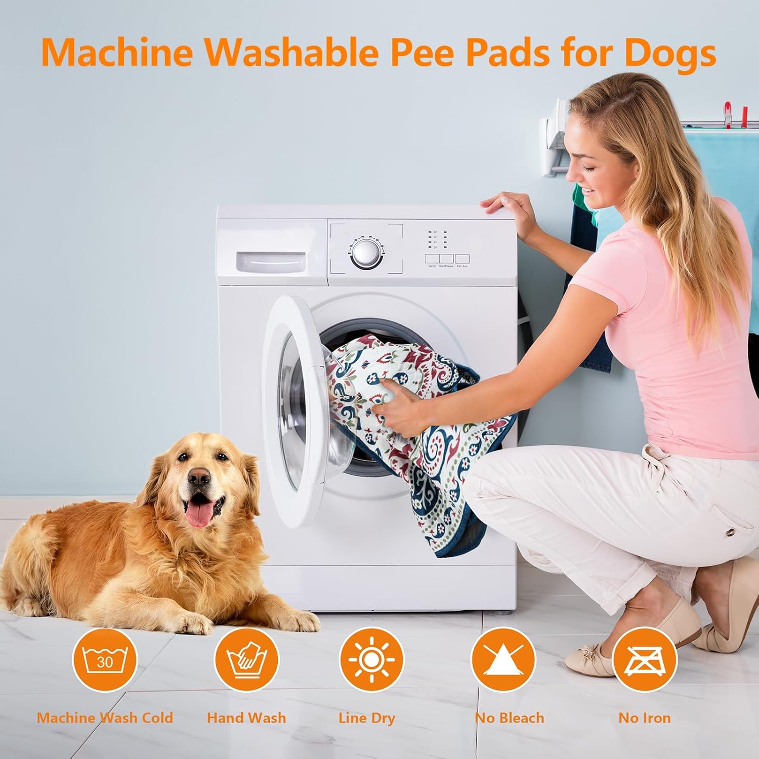 Washable Pee Pads for Dogs, 2 Pack Super Absorbent Puppy Pads , Leak-Proof & Non-Slip Whelping Pad for Potty , Playpens, Crates, Floors, Beds, and Couches 31"x36" Washable Pee Pads for Dogs, 2 Pack Super Absorbent Puppy Pads , Leak-Proof & Non-Slip Whelping Pad for Potty , Playpens, Crates, Floors, Beds, and Couches 31"x36"