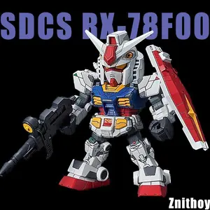SDCS RX-78F00 Yokohama Series Q-Version Posable Snap-fit Model Kit Mobile Humanoid Robot Assembly Action Figure Collect Gifts