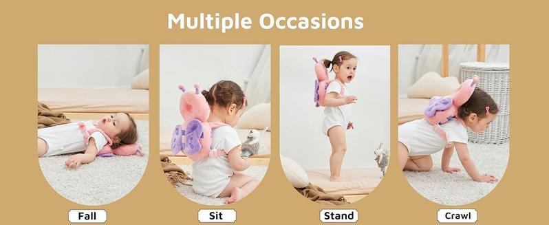 Toddler Baby Head Protection Cushion Backpack Wear ,Green Turtle Cute Carrier Travel