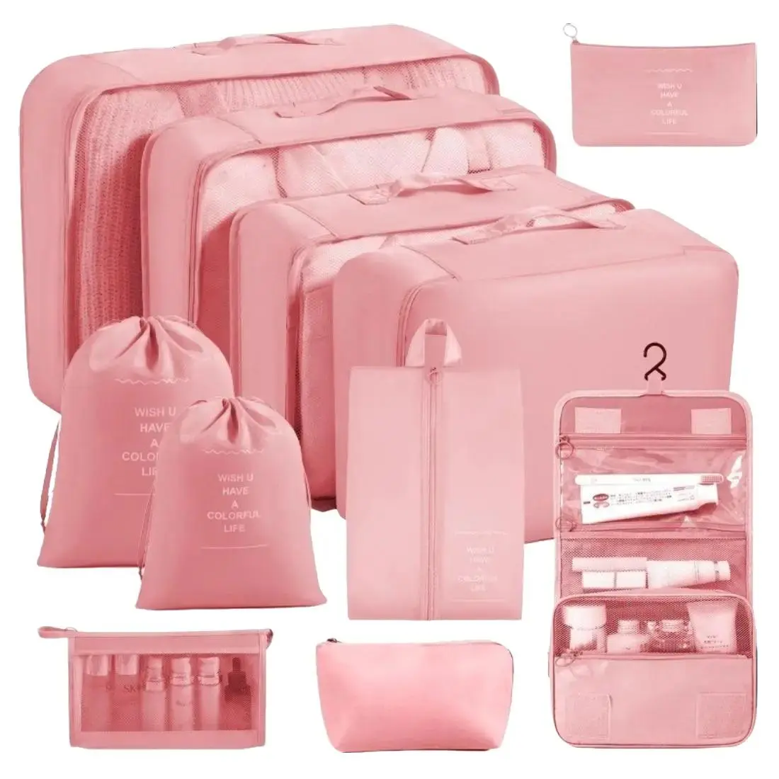 7PC Travel Packing Cube Set – Large Capacity Waterproof Luggage Organizer Bags for Suitcase, Business Travel & Vacation, Lightweight Compression Storage System for Clothes, Shoes & Toiletries, Perfect for Carry-On & Long Trips