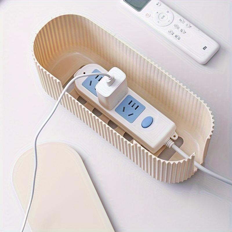 Cable Management Box, Plastic Cable Box Organizer with Lid for Wires, Power Strips, Surge Protectors, Extension Cord Hidden Covers Home Office Desk and Floor Work Organizer