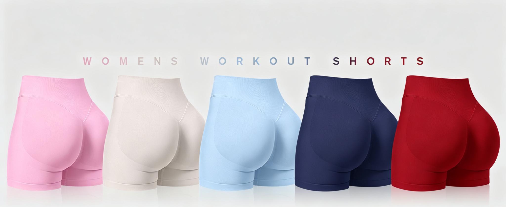 Women's Workout Shorts Seamless Scrunch Butt Lifting 3 Pack Yoga Gym Athletic High Waisted Tummy Control Booty 4.1"