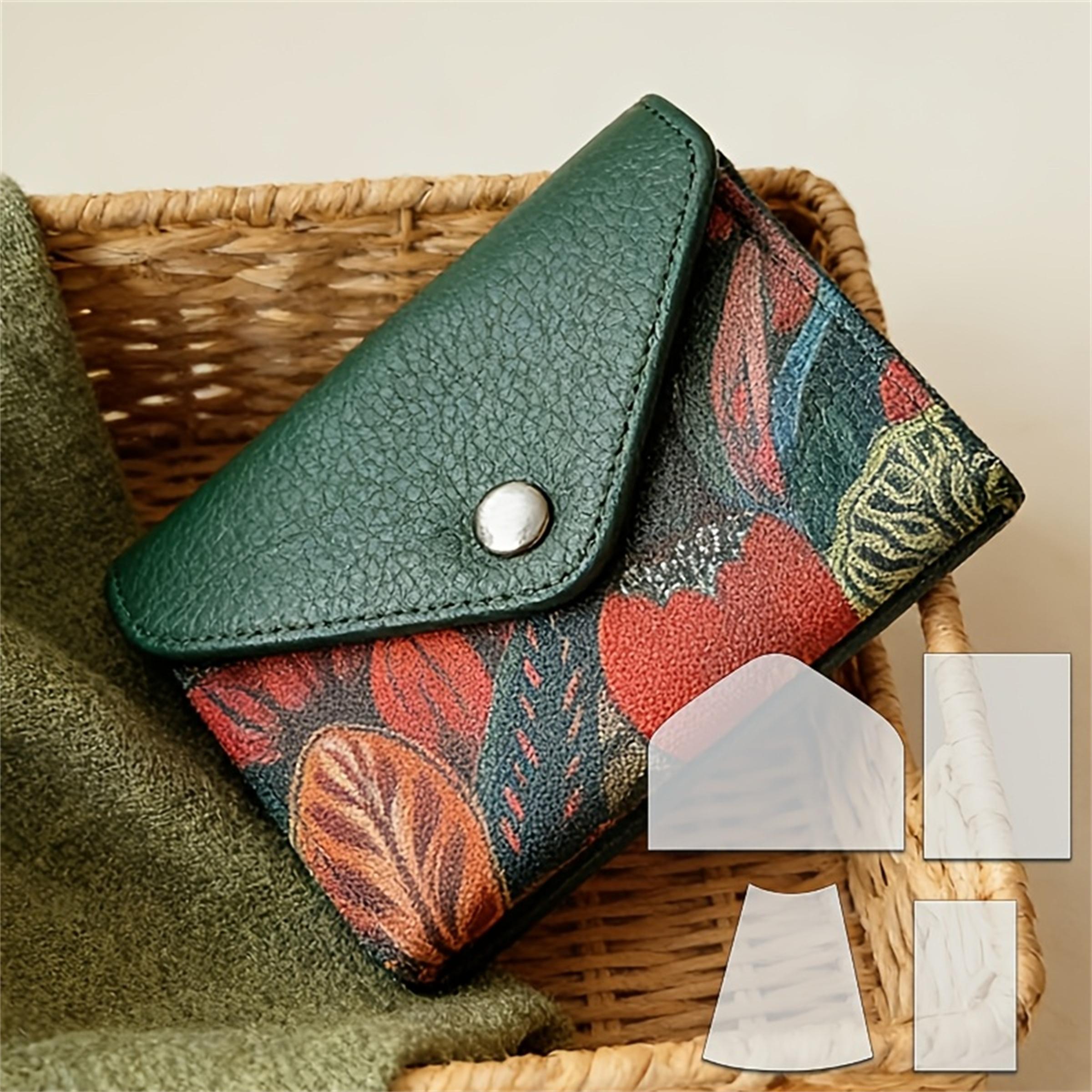 4pcs Multi-Layer Card Storage Bag Sewing Template DIY Clutch Bag Sewing Pattern Quilting Template Reusable Transparent PET Craft Pattern Template Sewing Supplies Accessories Precision Measuring Marking Pattern Guide Tool