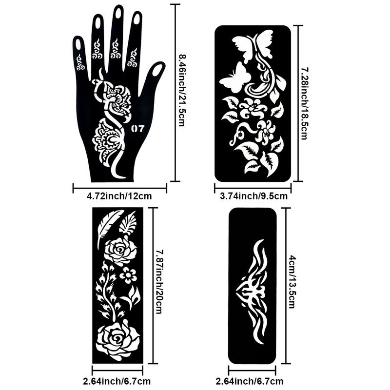 Hand Tattoo Stencil Set with 12 Temporary Tattoo Juice Bottles, Multi-Pack, Non-Flammable, Includes Purified Water & Ethanol Hand Tattoo Stencil Set with 12 Temporary Tattoo Juice Bottles, Multi-Pack, Non-Flammable, Includes Purified Water & Ethanol