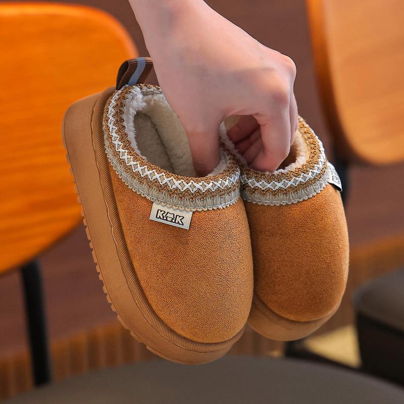 Home children's slippers autumn and winter student soft bottom home slippers simple and casual indoor slippers
