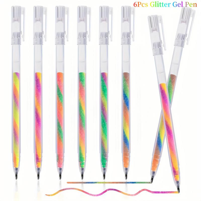 Mixing of 3 Colors Rainbow Gel Pens Color Changing Ballpoint Pen Glitter Pen Set for Adults Coloring Books Drawing Doodling Scrapbooking Notes,Artist Illustrating