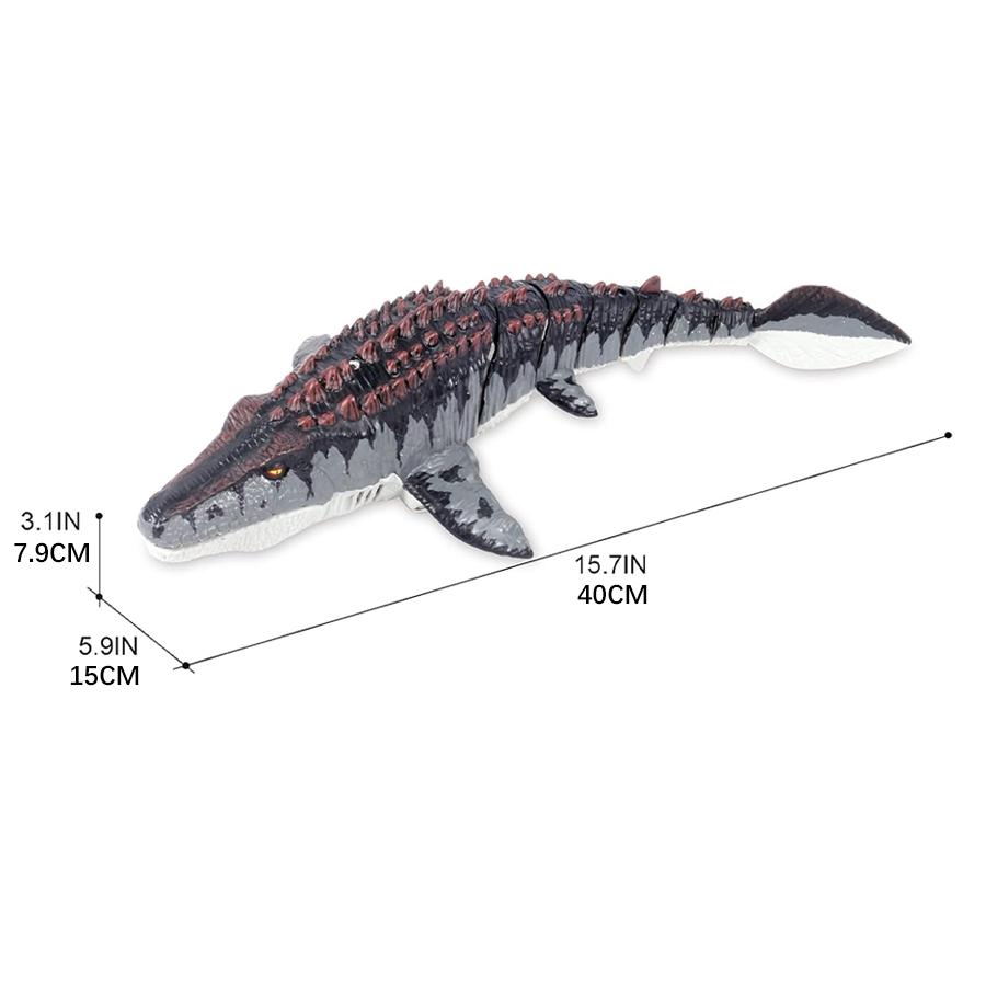 Remote Control Mosasaurus Toy Animals, Rechargeable Pool Simulation, Light & Water Spray Function, Electric Sea Monster, Birthday Gift