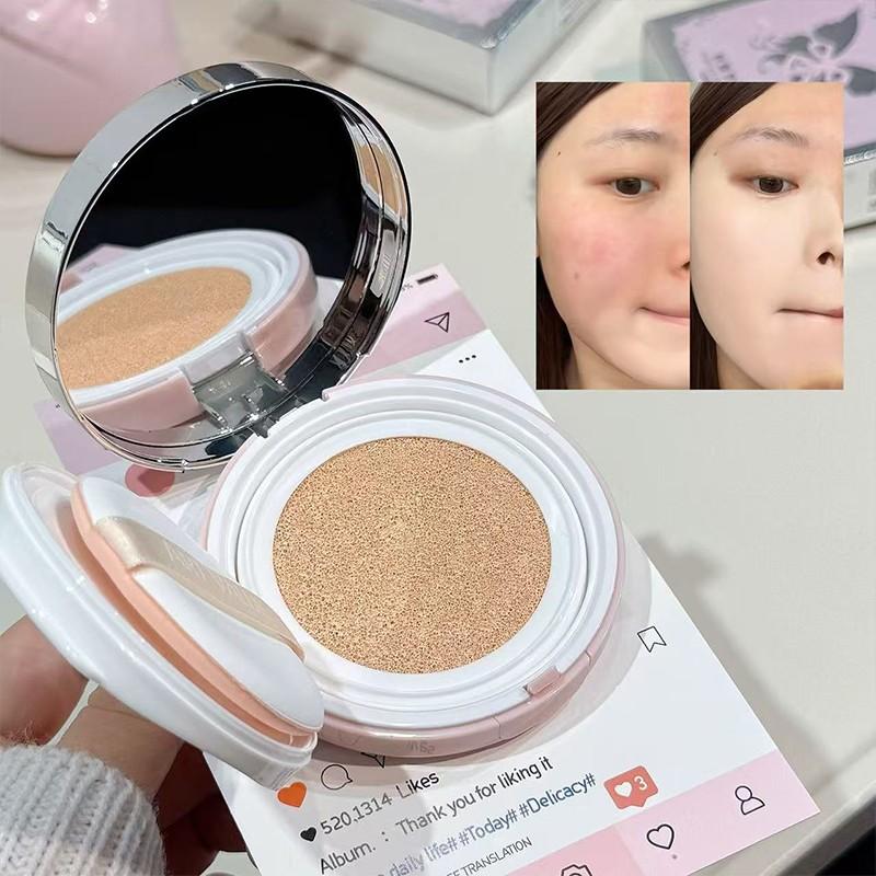 Butterfly Embossed Cushion Bb Cream, Natural Fit, Long-Lasting Concealer, Suitable for All Skin Types, Includes Mirror and Powder Puff