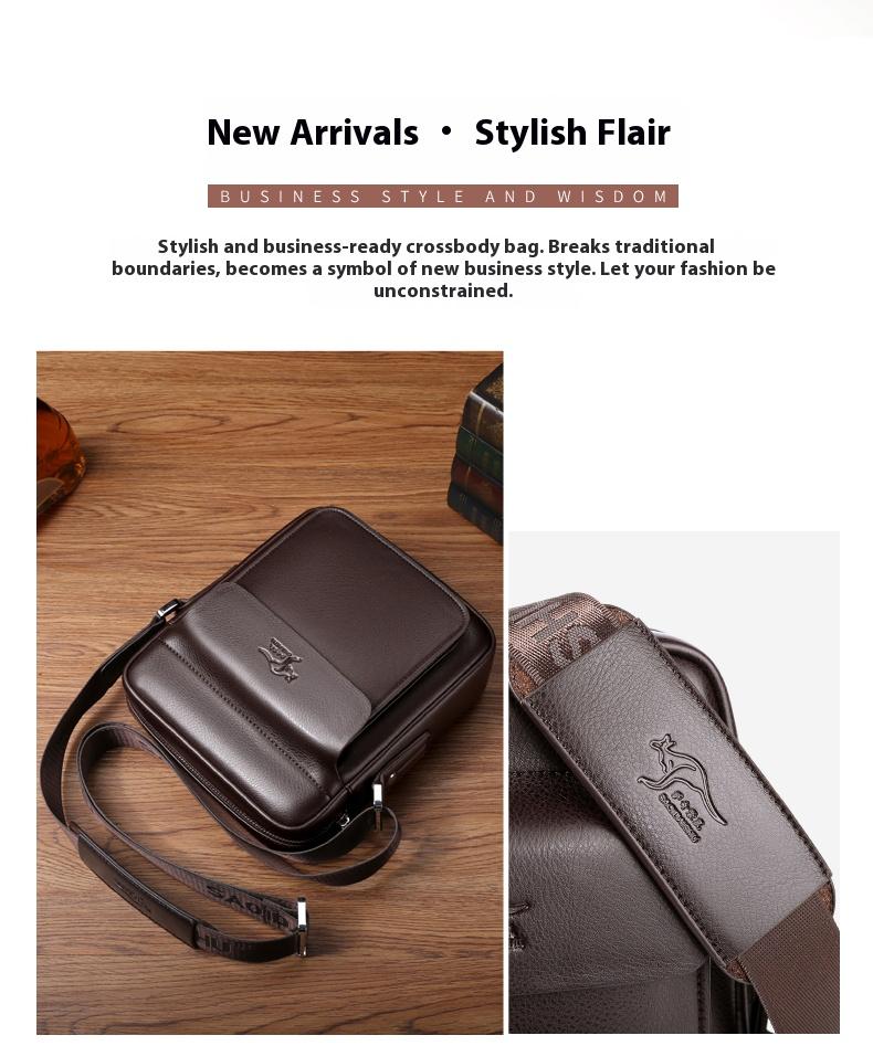 Men's Square Crossbody Bag, PU Leather Shoulder Bag, Stylish Casual Chest Messenger Bag, Durable and Versatile Accessory for Daily Use, Belt Shoulder Bags