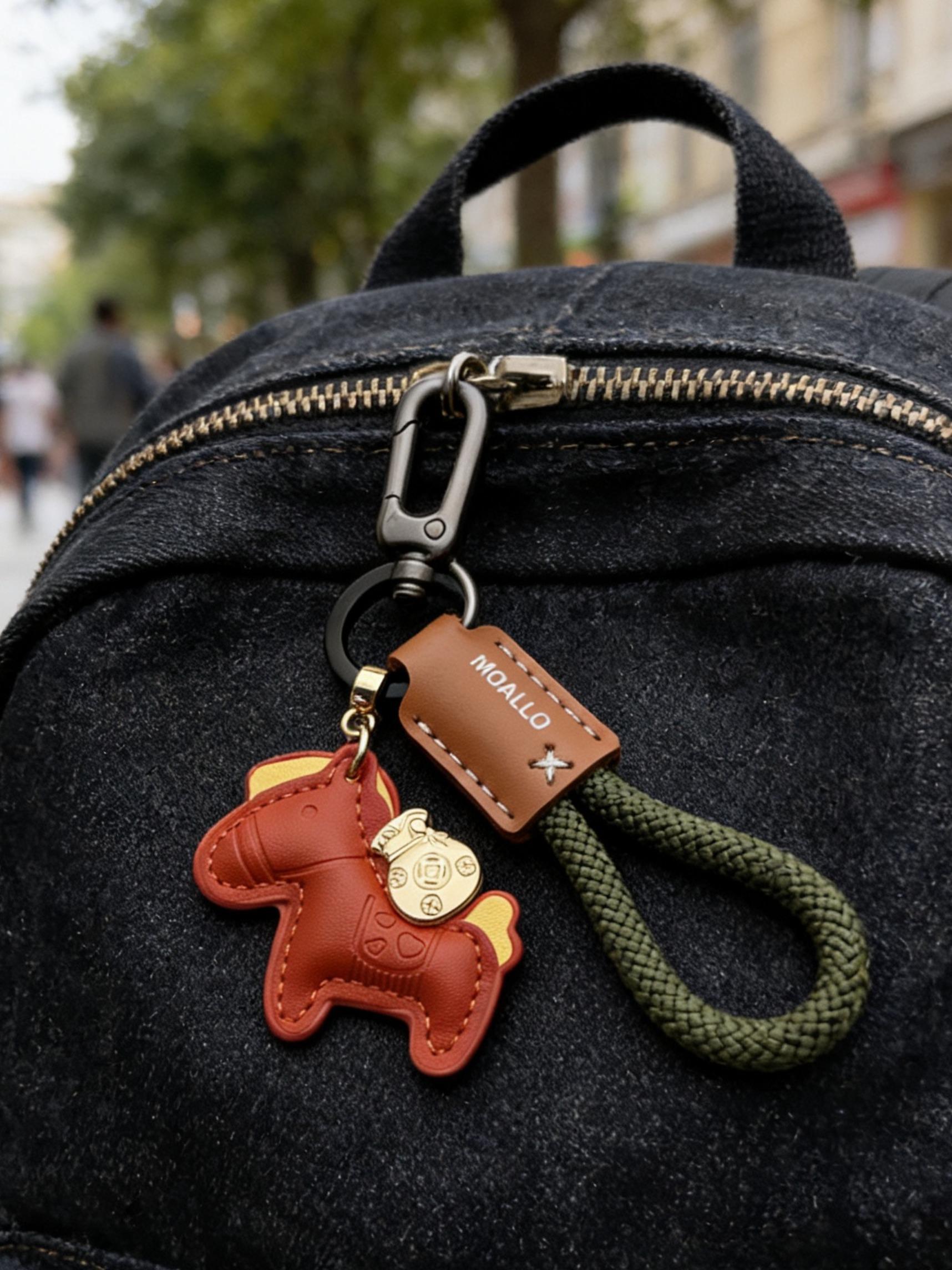 Handmade Horsehair Cartoon Style Couple Bracelet Keychain, Cute Fashion Jewelry Gift, Perfect for Her or Him, Unique Present Idea