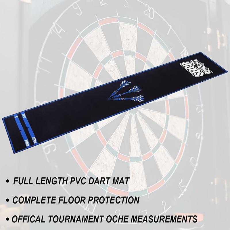 1 Professional Dartboard Mat | Darts Gear, Steel and Soft Darts Compatible, Includes Toss Line, Protects Floor and Dart Tips, Polyester Fiber