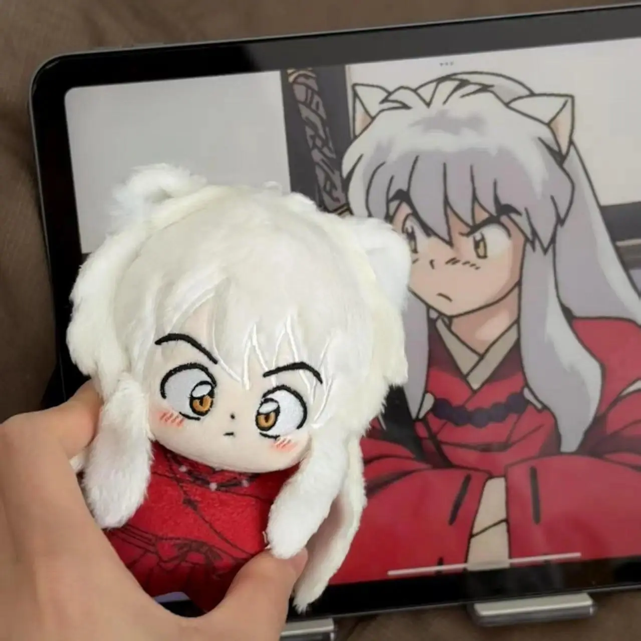 100% Brand New 10cm Only Inuyasha Attribute Cotton Fabric Doll, Casual Role Play Anime Toy, 10cm Pendant Keychain Backpack Gift