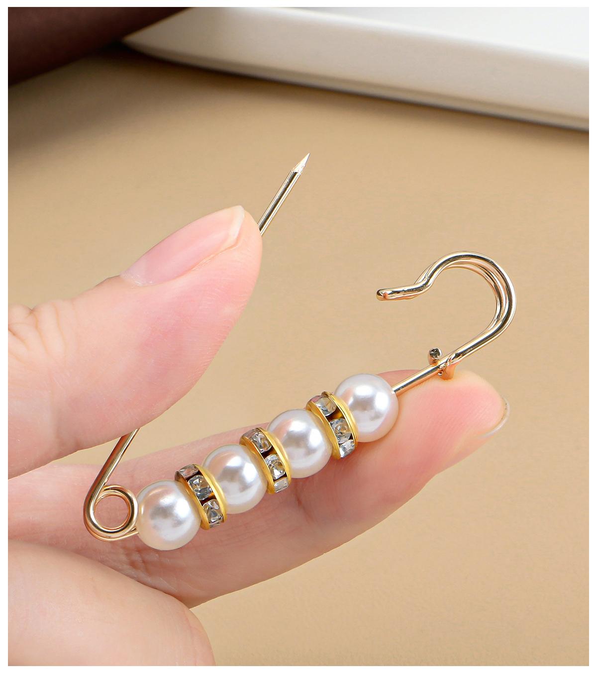Pants waist cincher, waist cinching pin, anti-exposure brooch, high-end brooch, pin accessory, pearl brooch clasp, a gift for mom or girlfriend