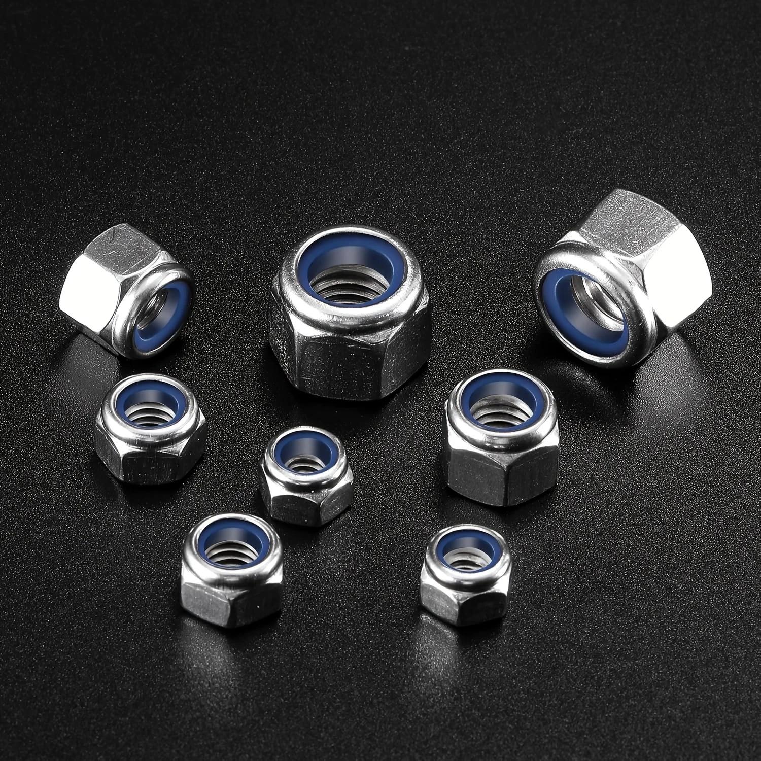 M3-M10 Anti-Loose Hex Nuts 42Pcs Anti-Slip Locking Fasteners for Industrial, Construction, Electronic & Automotive Fields.This premium 40-piece anti-loose hex nut set is a versatile and reliable hardware fastener solution.