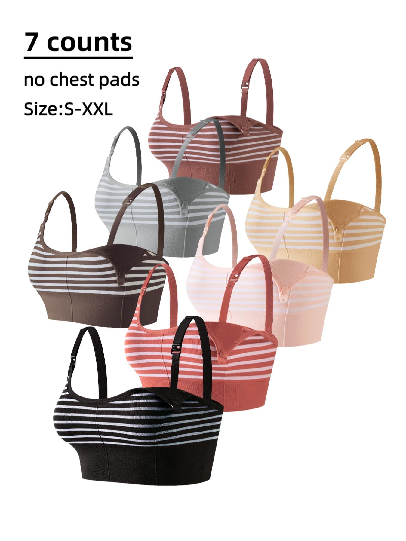 Striped Pattern Maternity Nursing Bra, Adjustable Strap Soft Support Nursing Bra, Maternity Underwear for All Seasons, Pregnancy Maternity Bra
