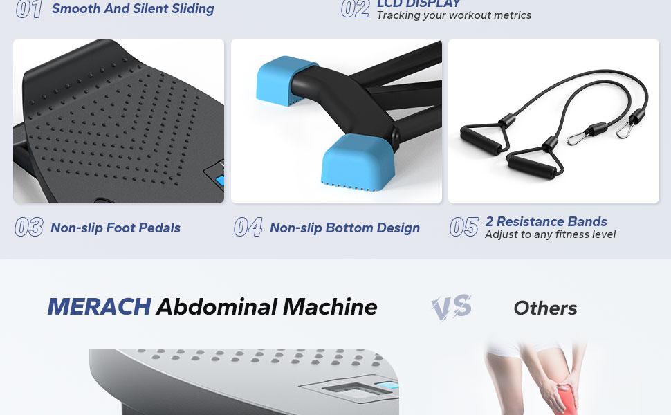 MERACH Ski Machine Ski Simulator Training Machine, Leg Exercise Low Impact Plyometric Training Fun Cardio Trainer Full Body Aerobic Exercise Equipment