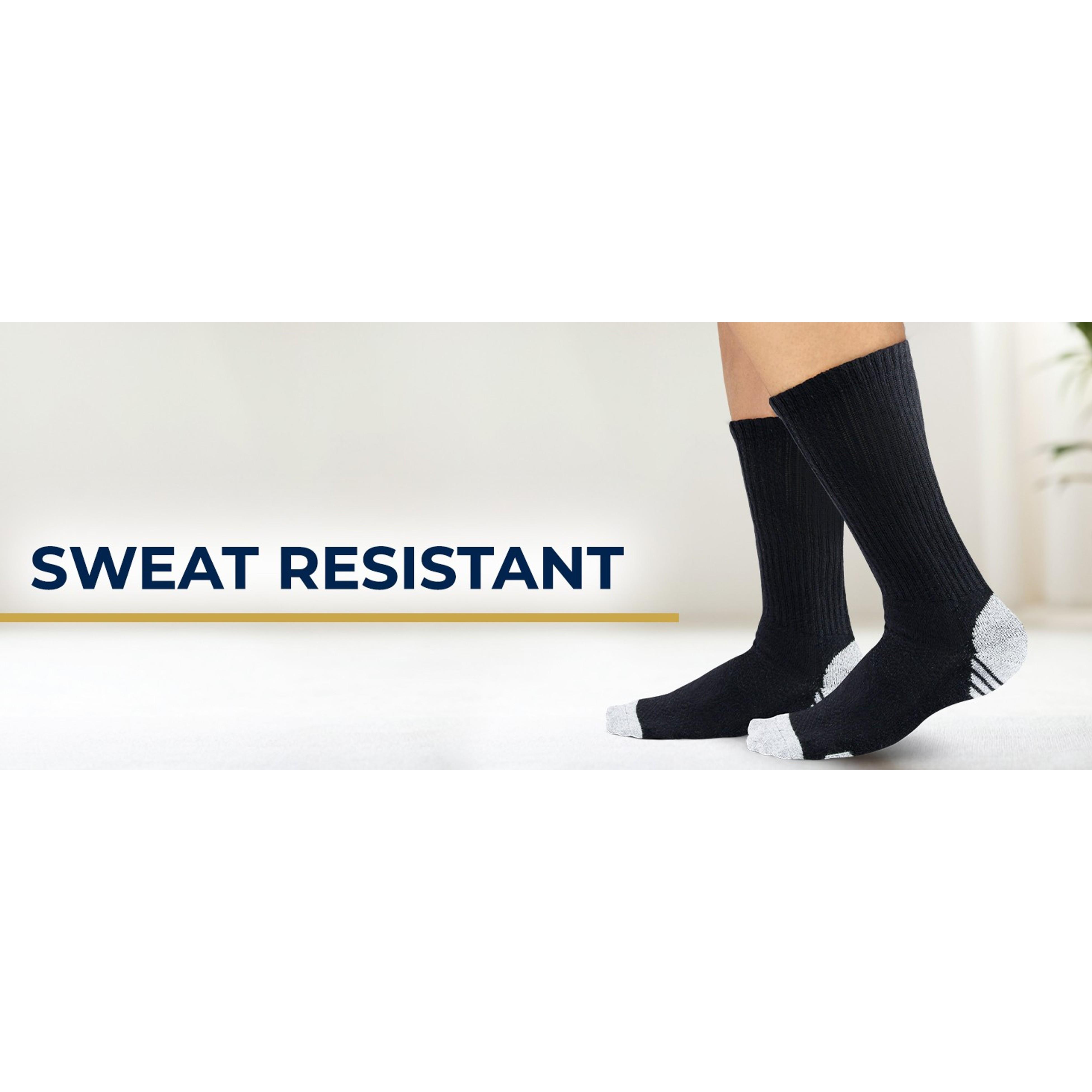 3 Pairs Bamboo Viscose Men's Socks - Premium Crew Work Socks, Moisture Wicking Socks for Hiking & Work BootsGift