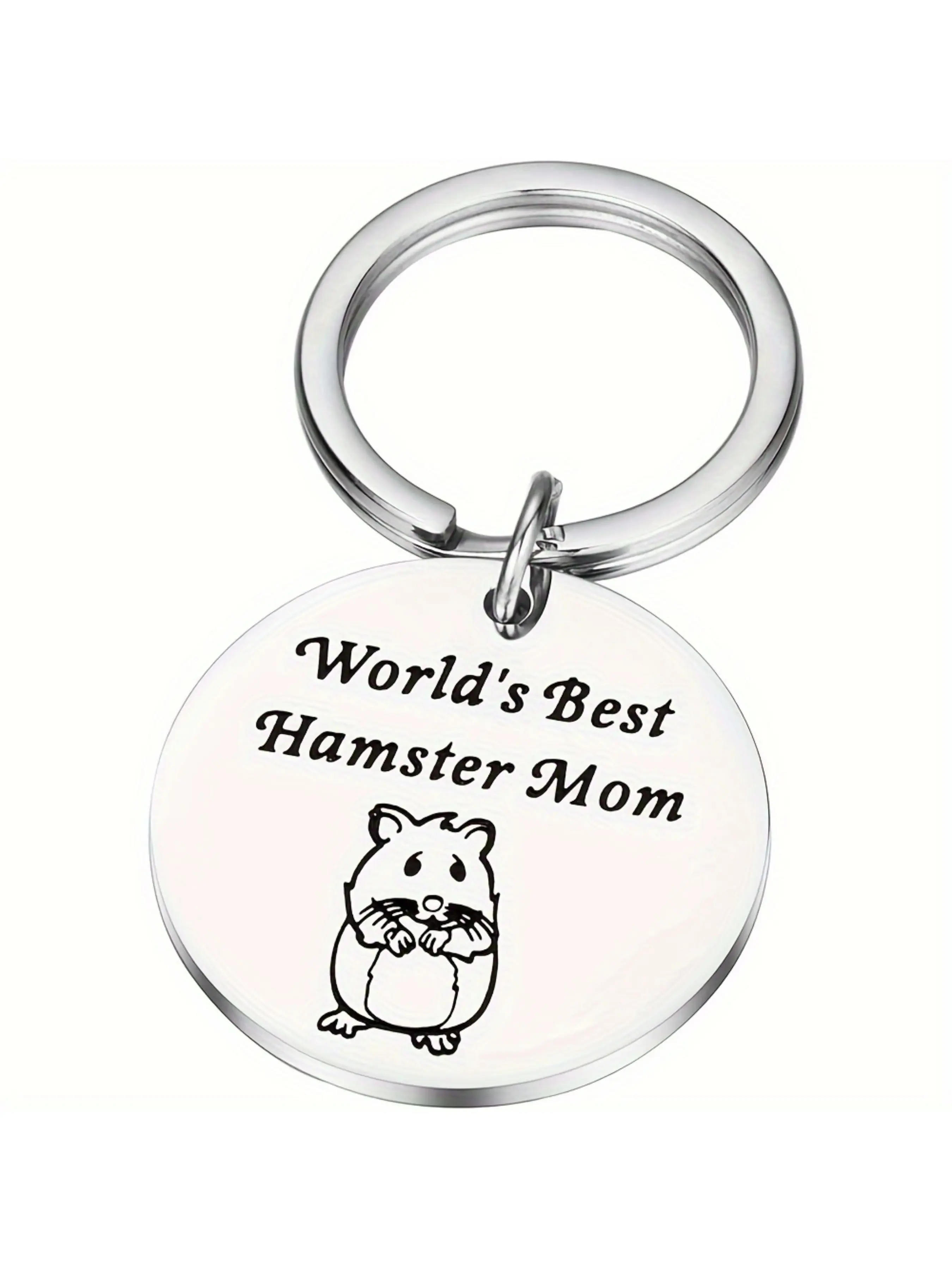 Hamster Pattern Keychain Gift, Elegant Random Print, Perfect for Hamster Lovers, Friends, Family, Animal Enthusiasts, Unisex