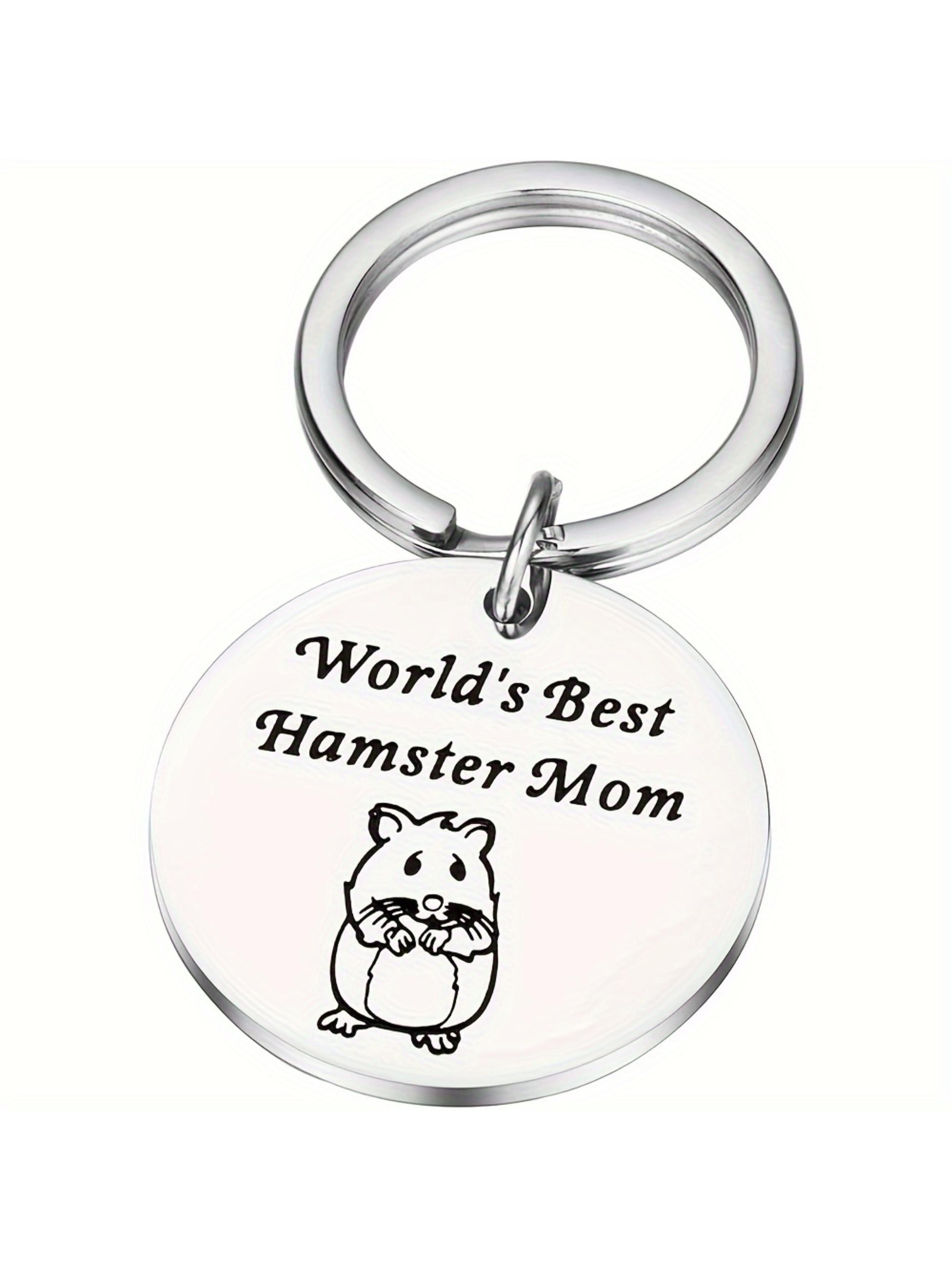 Hamster Pattern Keychain Gift, Elegant Random Print, Perfect for Hamster Lovers, Friends, Family, Animal Enthusiasts, Unisex