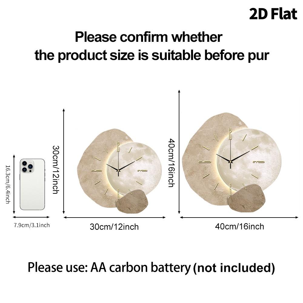 Creative Planet Decorative Wall Clock, Ultra-Quiet Sweep Movement, No Tick-Tick Sound, Perfect for Living Room, Bedroom, Office, Kitchen, Home Decor