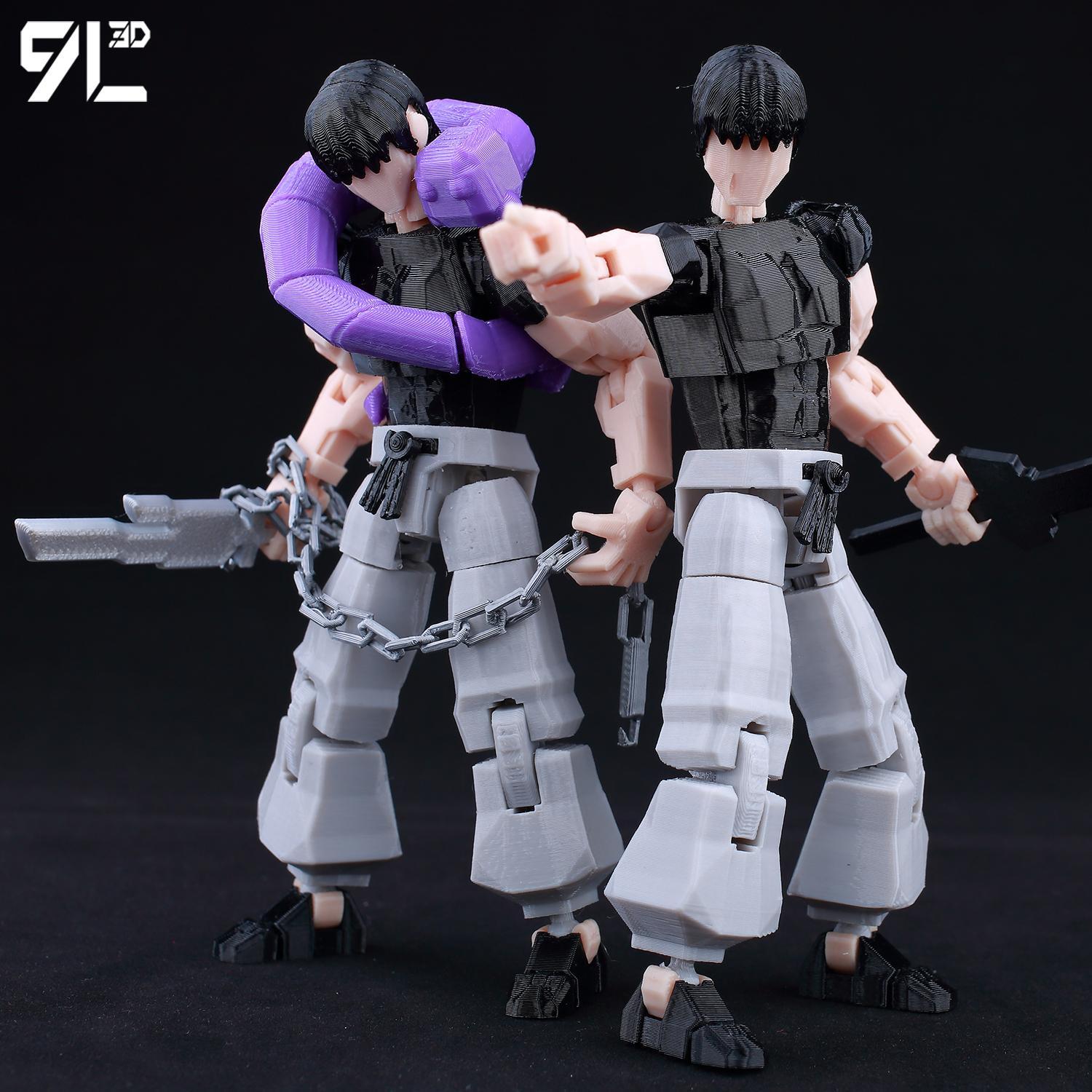 9L3D Printed Jujutsu Kaisen Fushiguro Toji Anime Multi-Jointed Shapeshift Toys Action Figures Mannequin Model Ornaments Gift Toy