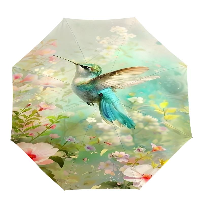 Auto Open Close Windproof Umbrella, Butterfly Dance Pattern, Portable Folding Design, Lightweight for Men and Women, Perfect Gift