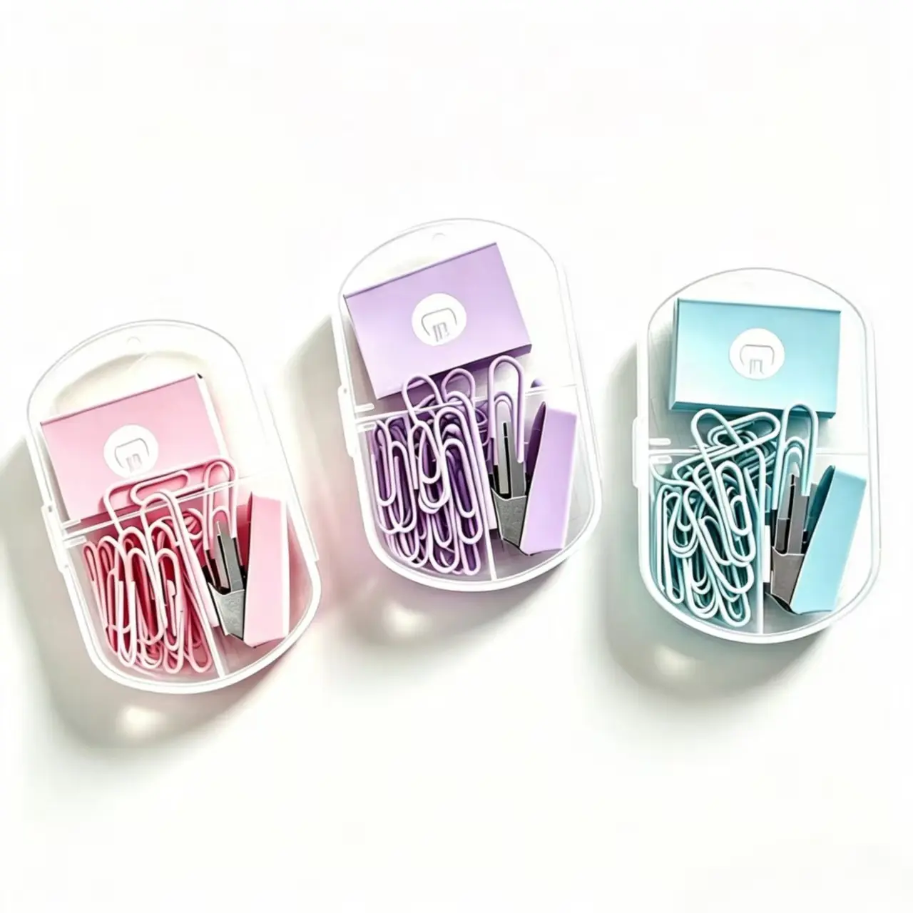 Macaron Color Mini Stapler Office Combo Set, Cute Stapler, Portable Small Stapler, Paperclip Set, Travel Friendly, Girly Office Supplies, Office Supplies