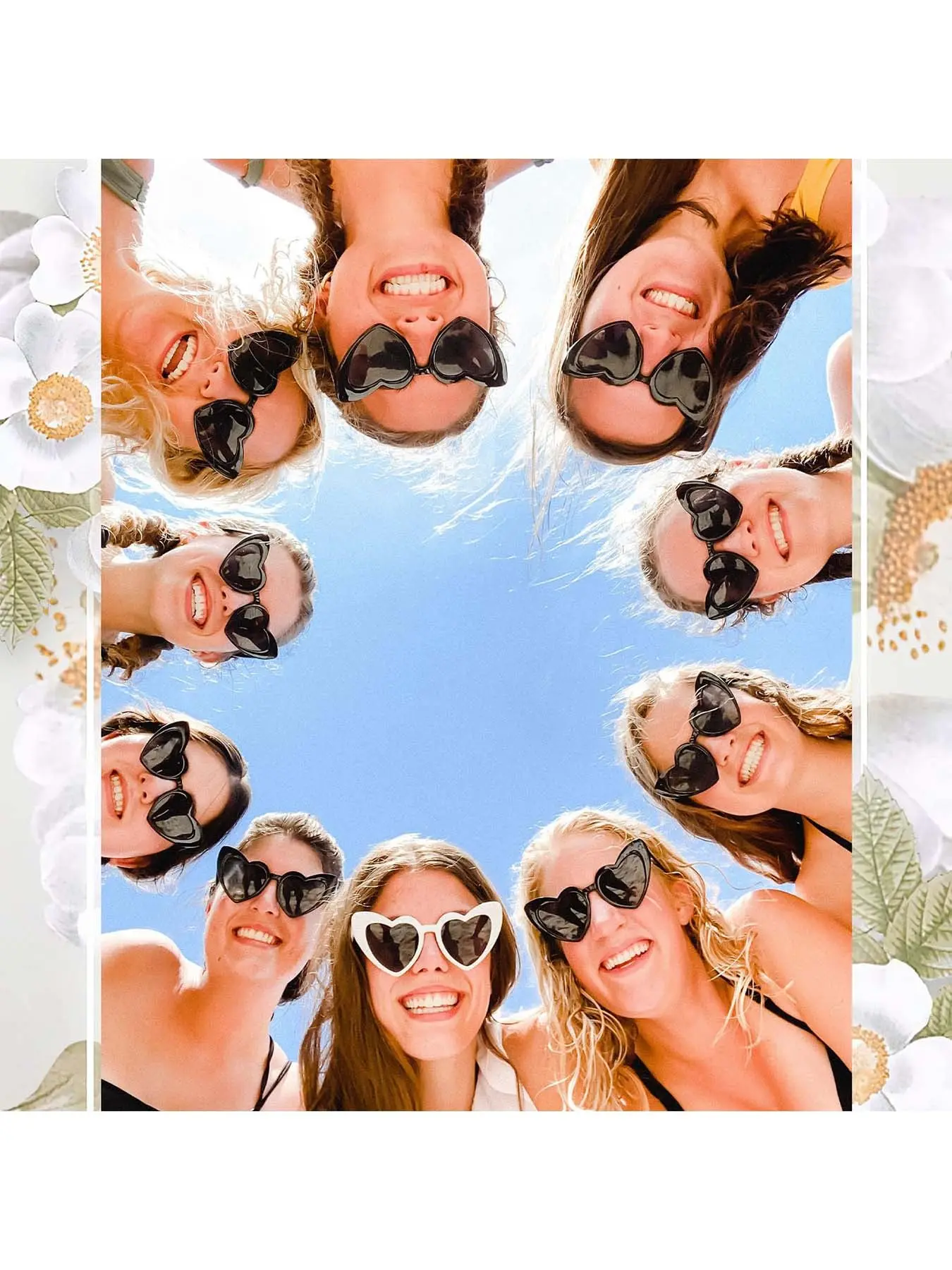 5pc Jinimo Heart Fashion Glasses, European Style Decorative Eyewear, Perfect for Weddings, Parties, Gifts, Fun