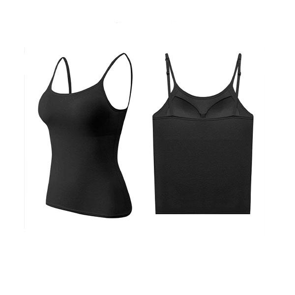 3 Pcs Pack Women's Camisole Tank Tops With Built-in Bra, Seamless Design, Adjustable Straps, Layering Basics, Suitable For Spring, Autumn & Summer Outerwear Solid Colors, Layering & Outerweart Fit Style Clothes Essential Smooth Pieces Light