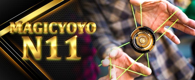MAGICYOYO Dual Purpose Yoyo- Responsive Yoyo N11 & Unresponsive Yoyo Alloy YoYo with Yoyo Glove + Bag + Unresponsive Bearing Kit + 12 Yoyo Strings